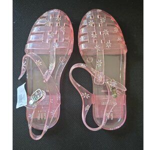 🎀 Gap Kids Pink Daisy Jelly Sandals | Closed Toe | Size 1 | NWT 🎀